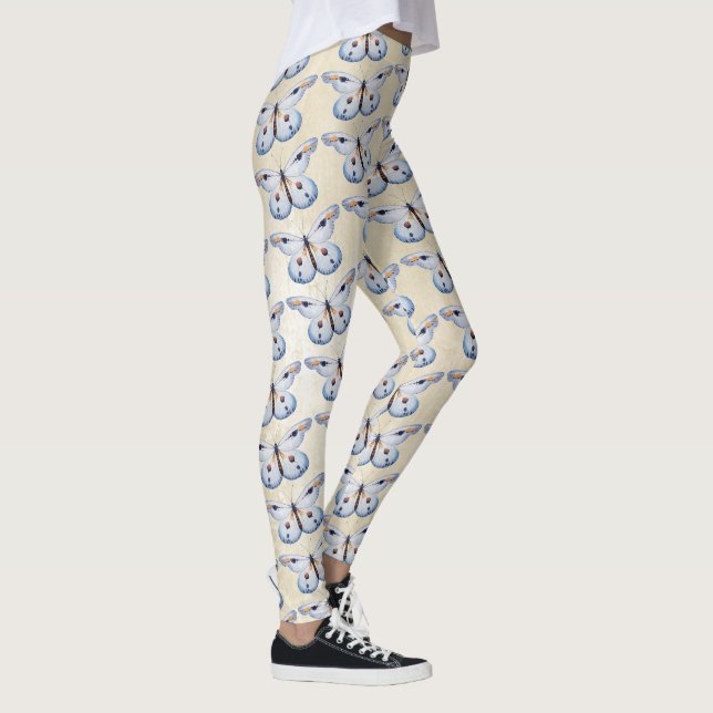 Leggings Naranja azul acuarela BUTTERFLY + tus ideas (Derecha)