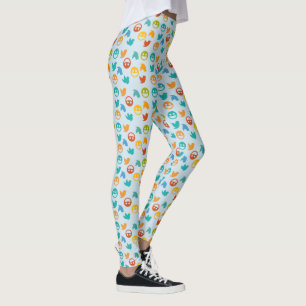 Leggings Naranja azul Ave verde amarillo de Twitter