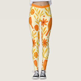 Leggings Naranja de bolas de bola Petal ajuste activo