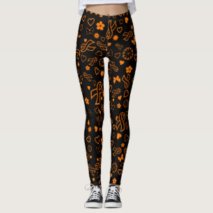 Leggings Naranja de cinta multiimpresión