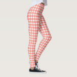 Leggings Naranja de coral colorido y patrón de papel blanco<br><div class="desc">El naranja de coral colorido y el estrépito de yeso blanco son cuadrados de coral, blanco y naranja claro con líneas delgadas de color blanco que dividen los cuadrados de color. Para ver el diseño Naranja de corales y patrón de plancha blanca en otros elementos, haga clic en el enlace...</div>