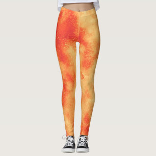 Leggings Naranja de efecto de nube de tormenta de estilo