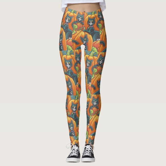 Leggings Naranja DE GANADEROS DE GASTOS NEGROS Y MICE HALLO (Anverso)
