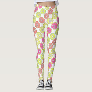 Leggings Naranja de limón de pomelo pomelo Fruta tropical