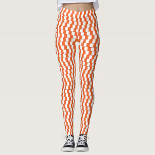 Leggings Naranja de líneas confusas