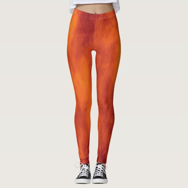 Leggings Naranja de llama (Anverso)