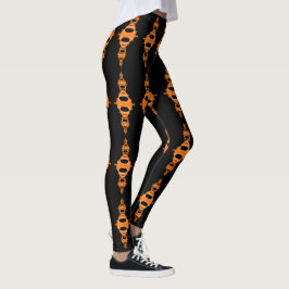 Leggings Naranja de los divisores 03 del modelo sobre el