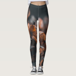 Leggings Naranja de niebla profunda Hydrangea