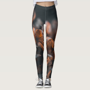 Leggings Naranja de niebla profunda Hydrangea