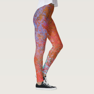 Leggings Naranja de resumen de tinta de alcohol para elemen