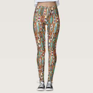 Leggings naranja de tablas de surf