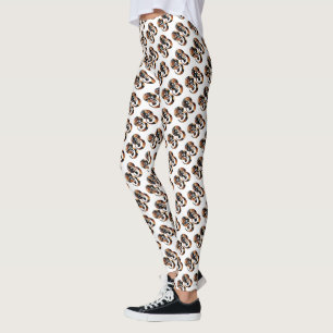 Leggings Naranja dimensional Número 33 de baloncesto negro,