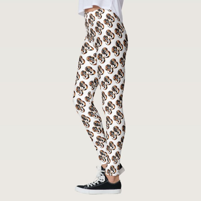 Leggings Naranja dimensional Número 33 de baloncesto negro, (Izquierda)