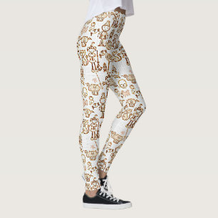 Leggings Naranja divertido de Halloween