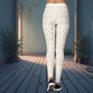 Leggings Naranja divertido mano blanca sonriente cara sol