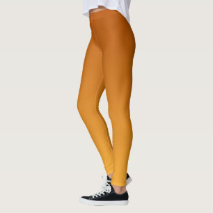 Leggings Naranja dorada naranja quemada marrón dorado