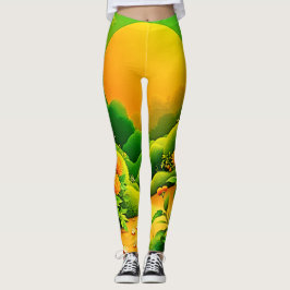 Leggings Naranja exuberante Arte Jardín