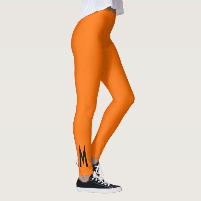 Leggings Naranja Fluorescente Neon Moderno Simple (Derecha)
