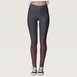 Leggings Naranja fresco ilustracion decorativo a la moda