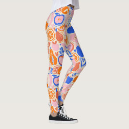 Leggings Naranja Frutas Azules Vegetales