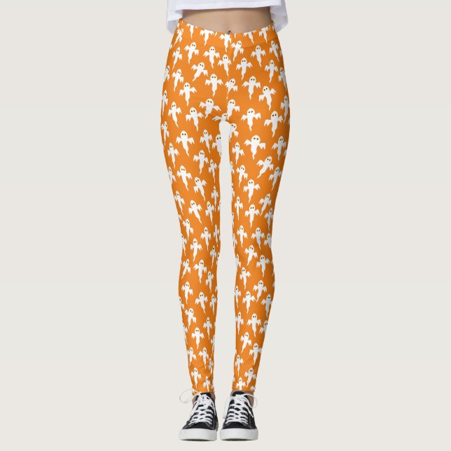 Leggings Naranja Ghost Halloween (Anverso)