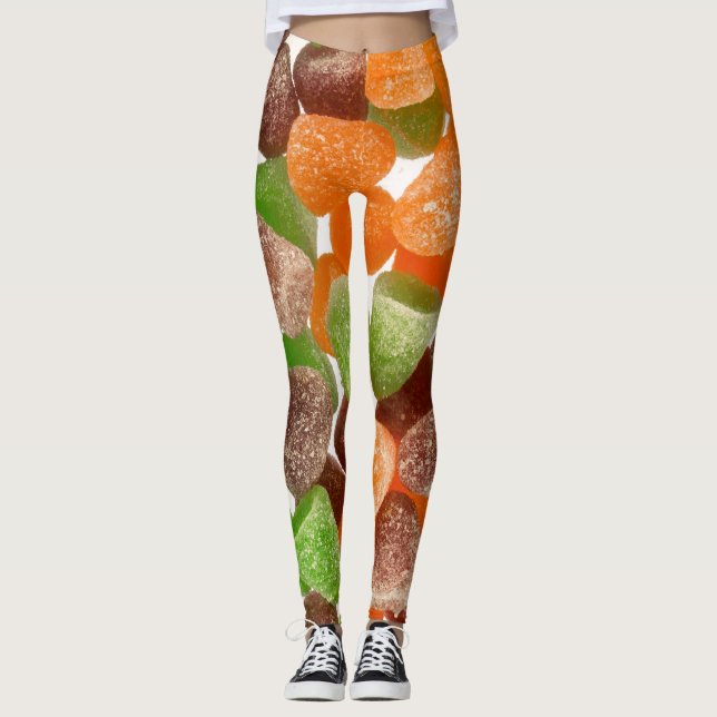 Leggings Naranja goma roja verde caramelo salpicado de azúc (Anverso)