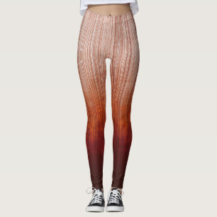 Leggings Naranja gris blanco rayas oscuras rojas rústicas