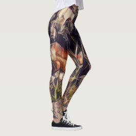 Leggings Naranja Guana Art