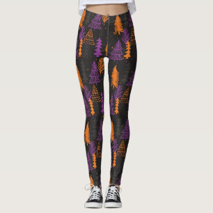 Leggings Naranja imperecedero del negro del modelo de los