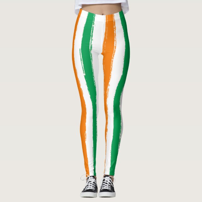 Leggings Naranja irlandés del blanco del verde de la (Anverso)