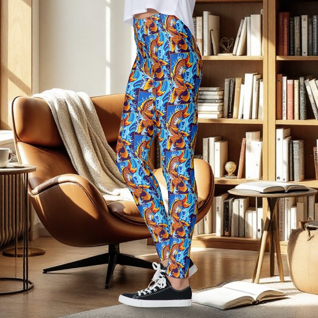 Leggings Naranja Koi Fish Blue (Subido por el creador)