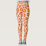 Leggings Naranja Leopard Print<br><div class="desc">patrón de impresión de leopardo naranja</div>