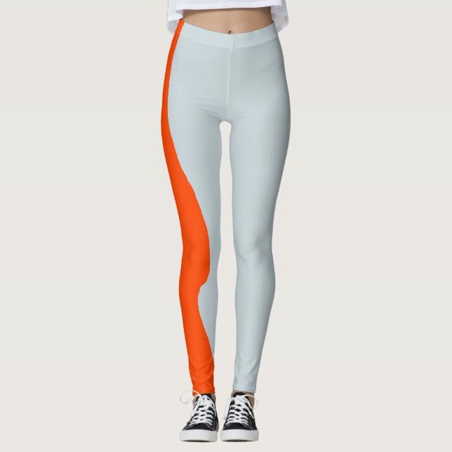 Leggings Naranja minimalista y gris (Anverso)