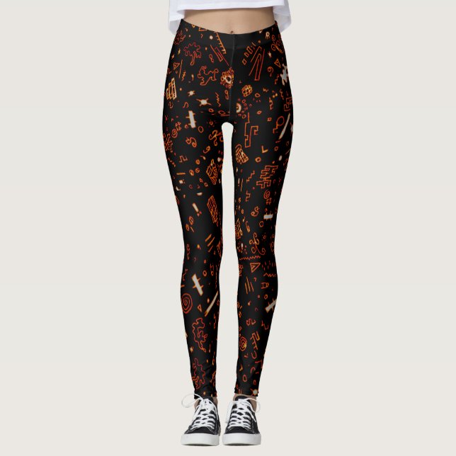 Leggings Naranja negro (Anverso)
