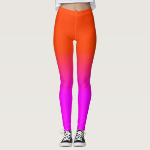 Leggings Naranja Neon y color rosa caliente Sc