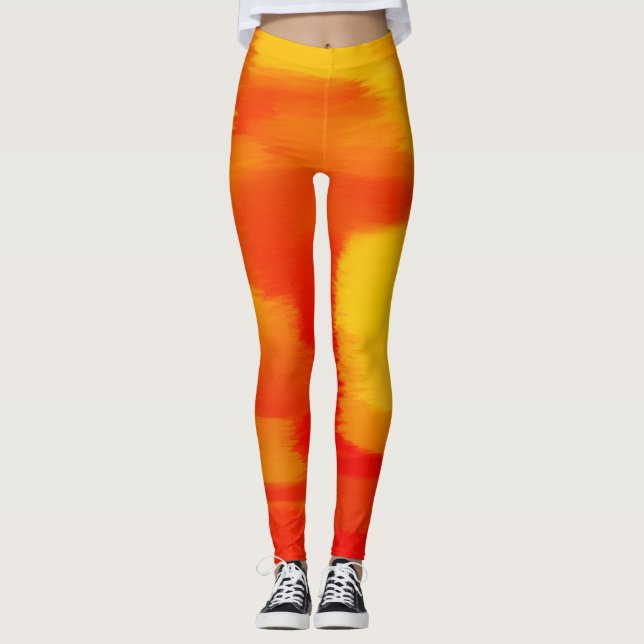 Leggings Naranja Paint Splatter (Anverso)