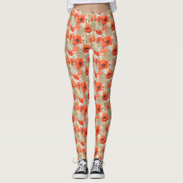 Leggings Naranja Poppy Meadow