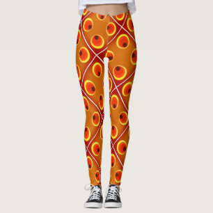 Leggings Naranja retro de los años 1970
