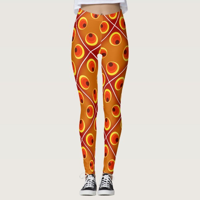 Leggings Naranja retro de los años 1970 (Anverso)