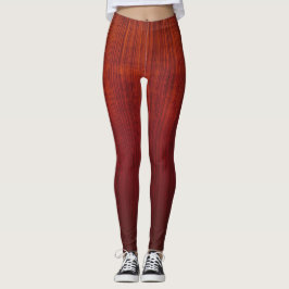 Leggings Naranja Rojo oscuro a rayas rústicas