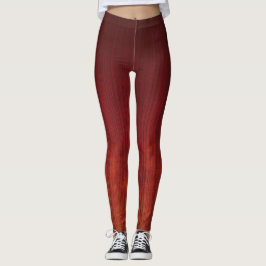 Leggings Naranja rojo oscuro a rayas rústicas