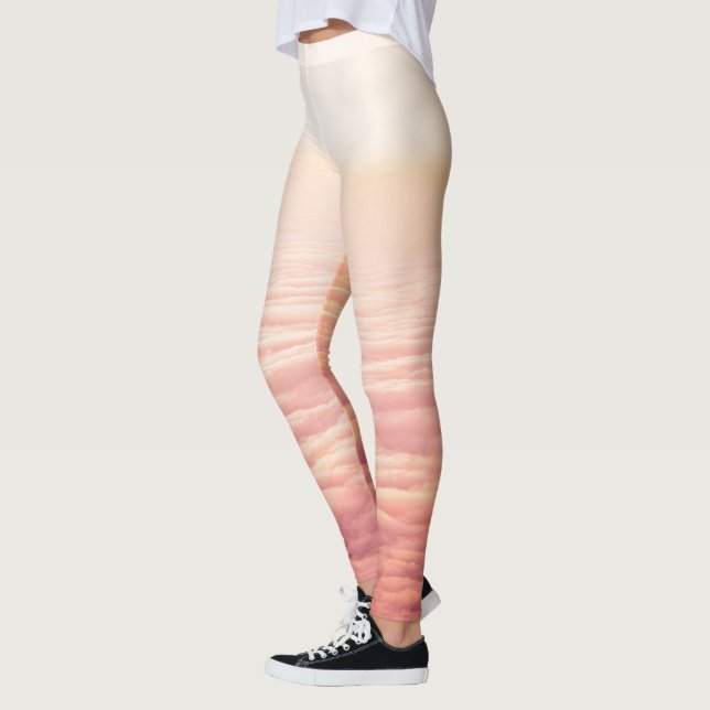 Leggings Naranja Rosa Fluffy Nubes Cielo (Izquierda)