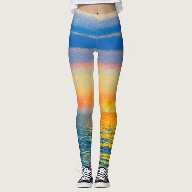 Leggings Naranja Sea Sunset (Anverso)