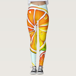 Leggings Naranja Slice: Arte Citrus