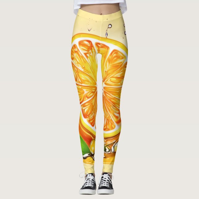 Leggings Naranja Slice Splash (Anverso)