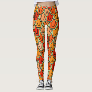 Leggings Naranja Tulip Field