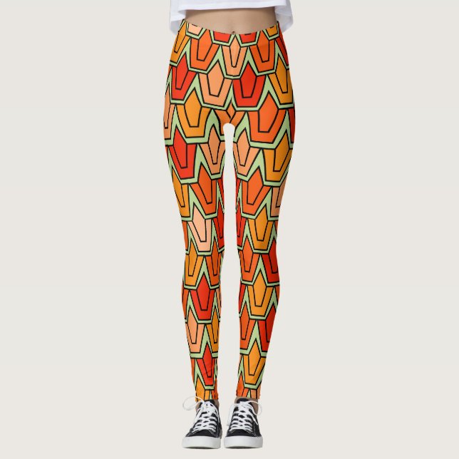Leggings Naranja Tulip Field (Anverso)