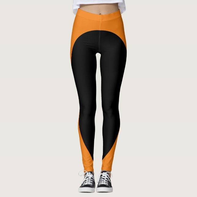 Leggings Naranja único y negro (Anverso)