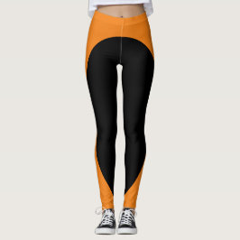 Leggings Naranja único y negro