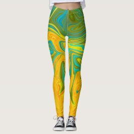 Leggings Naranja verde negro neón amarillo trendy